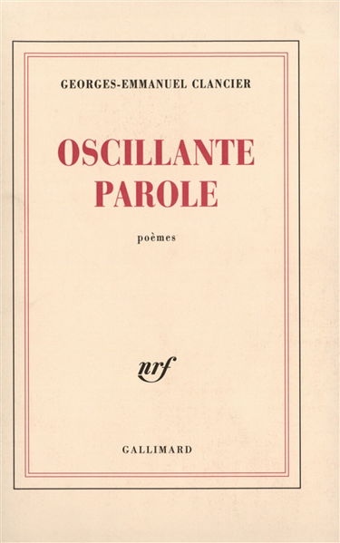 Oscillante parole : poèmes