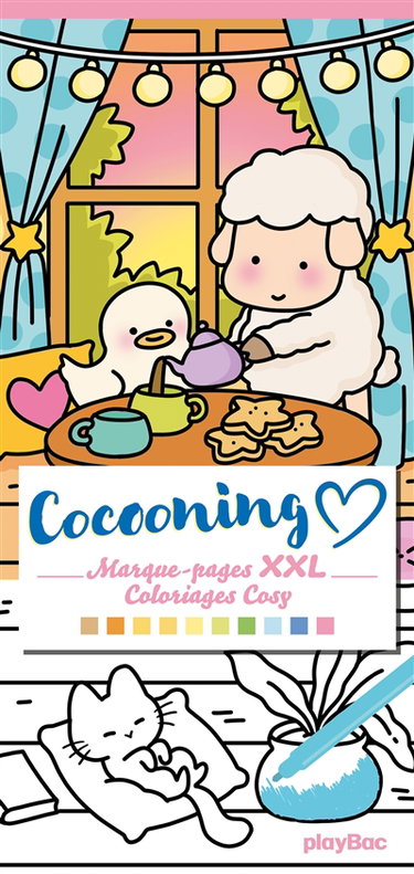 Couverture de Cocooning : marque-pages XXL : coloriages cosy