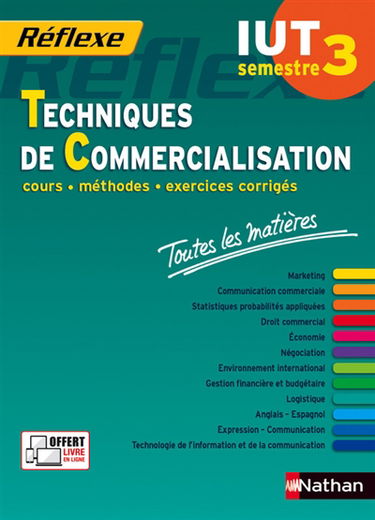 Techniques de commercialisation, IUT semestre 3 : cours, méthodes, exercices corrigés, toutes les matières