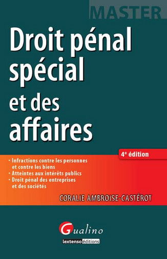 Droit pénal spécial et des affaires