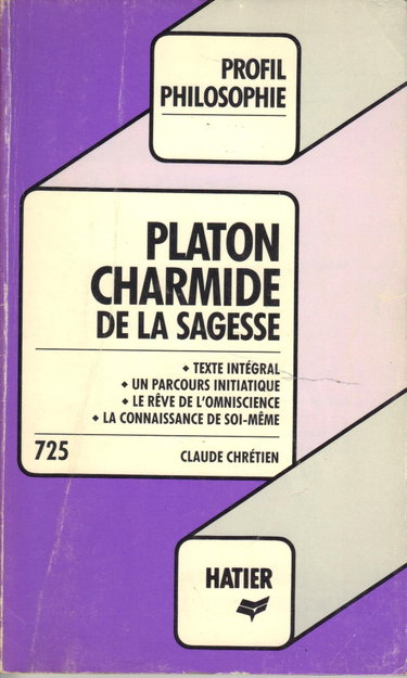 Couverture de Charmide, de la sagesse, Platon