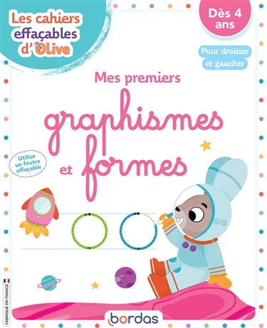 Couverture de Mes premiers graphismes et formes : pour droitier et gaucher : dès 4 ans