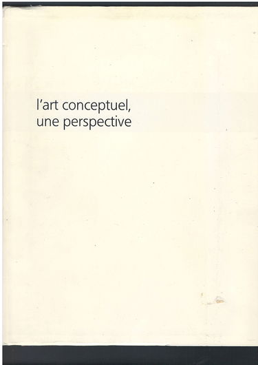 L'Art conceptuel, une perspective