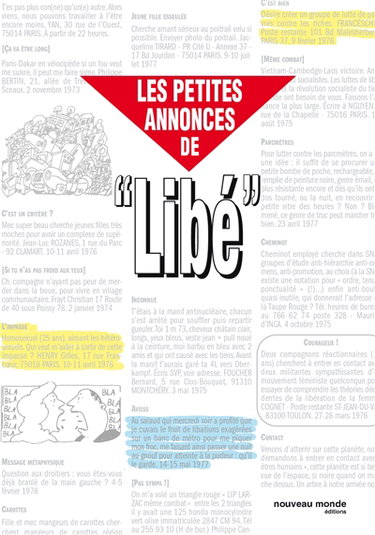 Couverture de Les petites annonces de Libé par Collectif