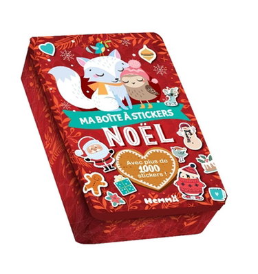 Couverture de Ma boite à stickers : Noël (Renard blanc et oiseau) : Avec plus de 1000 stickers ! par Collectif