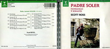 Couverture de Antonio Soler : Fandango, 9 Sonates