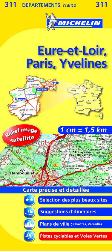 Carte DPARTEMENTS Eure-et-Loir, Paris, Yvelines