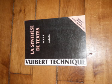 Couverture de La Synthèse de texte : BTS
