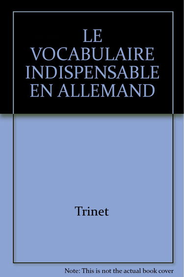 Le Vocabulaire Indispensable En Allemand