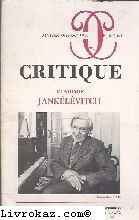 Critique, n° 160. Vladimir Jankélévitch