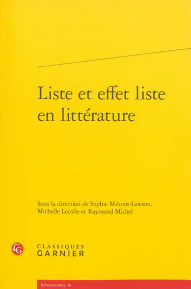Liste et effet liste en littérature