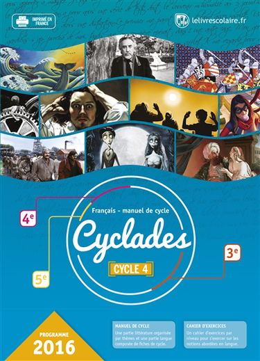 Français, manuel de cycle : cycle 4, 5e, 4e, 3e : programme 2016