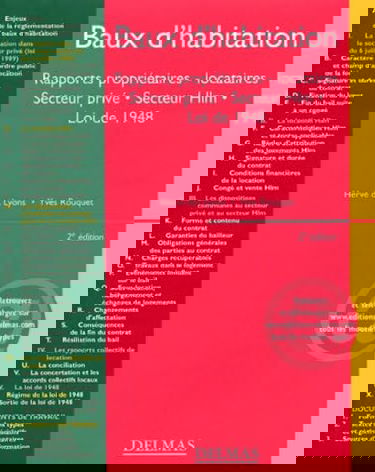 Baux d'habitation : Rapports propriétaires-locataires - Secteur privé - Secteur HLM - Loi de 1948