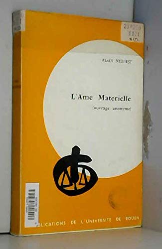 L'Ame matérielle. Ouvrage anonyme