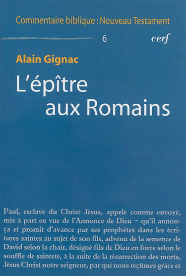 L'Epître aux Romains