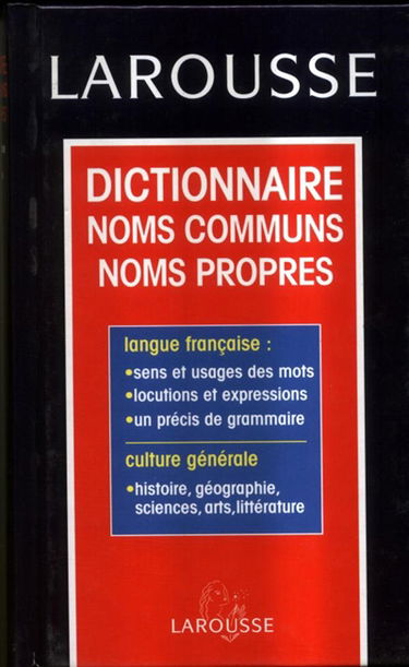 Dictionnaire noms communs, noms propres : précis de grammaire