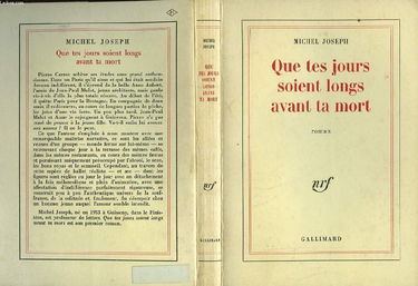 QUE TES JOURS SOIENT LONGS AVANT TA MORT