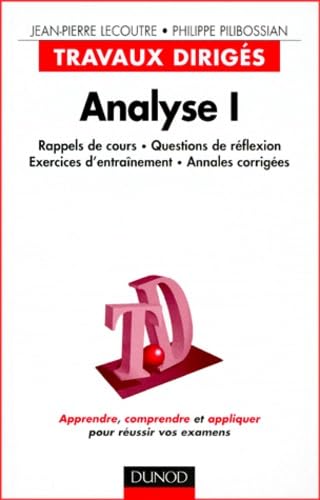 Analyse, tome 1 : travaux diriges