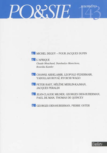 Poésie, n° 143