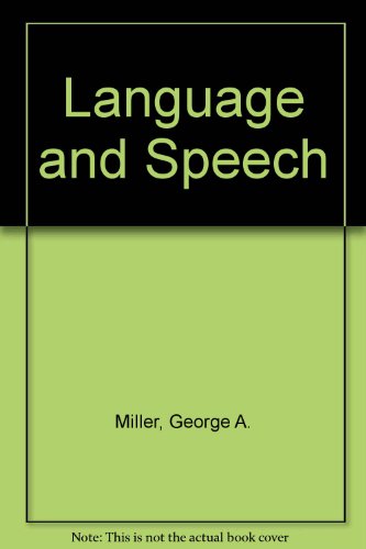 Couverture de Language and Speech