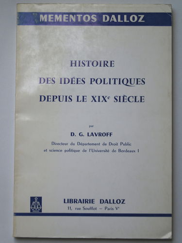 Histoire des idées politiques depuis le XIXe siècle
