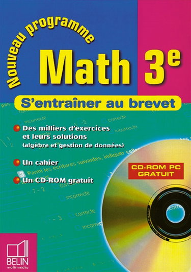 Math 3e : s'entraîner au brevet