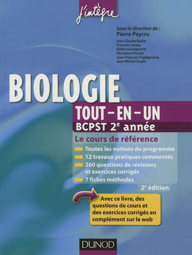 Biologie tout-en-un 2e année BCPST : le cours de référence
