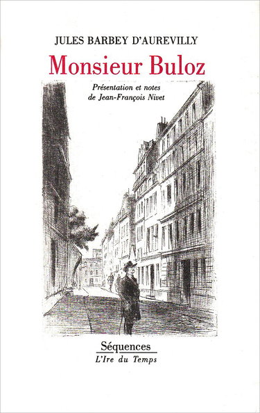 Couverture de Monsieur Buloz (livre non massicoté) par Jules Barbey d'Aurevilly