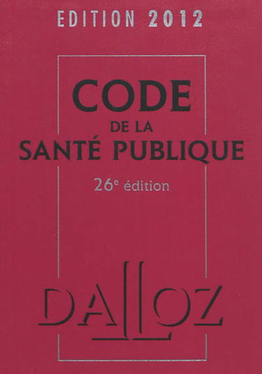 Code de la santé publique 2012