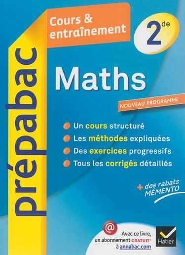 Maths 2de : cours & entraînement : nouveau programme