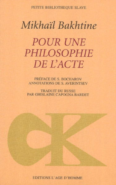 Pour une philosophie de l'acte