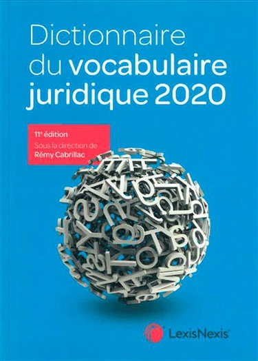 Couverture de Dictionnaire du vocabulaire juridique 2020 par Rémy Cabrillac