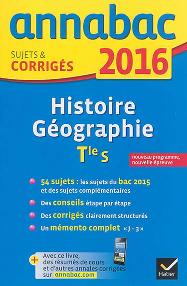 Histoire géographie terminale S : 2016 : nouveau programme, nouvelle épreuve