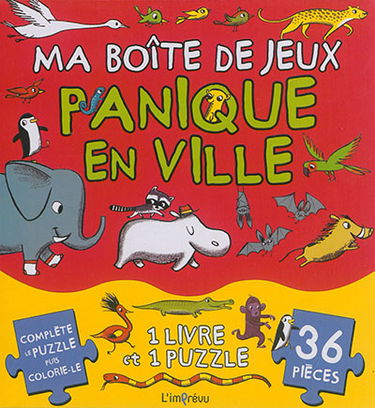 Ma boîte de jeux panique en ville : 1 livre et un puzzle