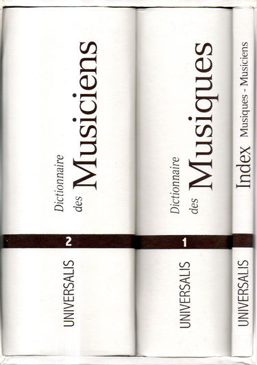 Dictionnaire des Musiciens - dictionnaire des Musiques - Index.