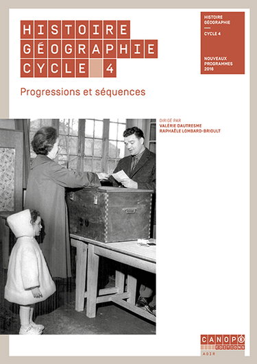 Couverture de Histoire géographie, cycle 4 : progressions et séquences : nouveaux programmes 2016