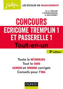 Concours Ecricome Tremplin 1 et Passerelle 1 : tout-en-un