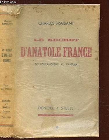 Couverture de le secret d anatole France