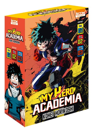 Couverture de My hero academia : coffret volumes 1, 2 et 3 par Kohei Horikoshi