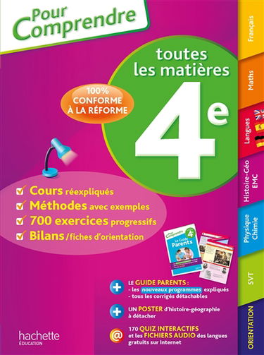 Toutes les matières 4e : nouveaux programmes
