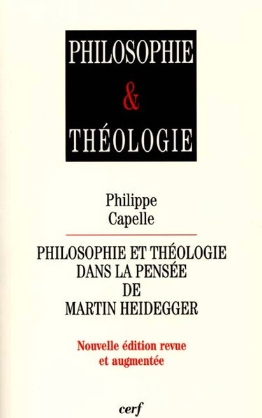 Couverture de Philosophie et théologie dans la pensée de Martin Heidegger