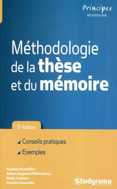 Méthodologie de la thèse et du mémoire