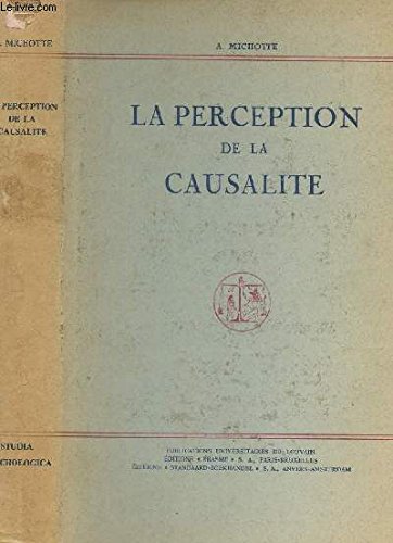 Couverture de LA PERCEPTION DE LA CAUSALITE.