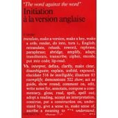 INITIATION VERSION ANGLAISE- THE WORD AGAINST