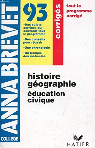 Histoire Geogra Corriges