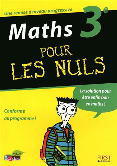 Maths 3e pour les nuls