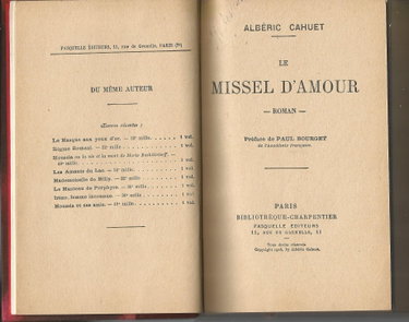 Couverture de Le Missel d' Amour par Albéric Cahuet