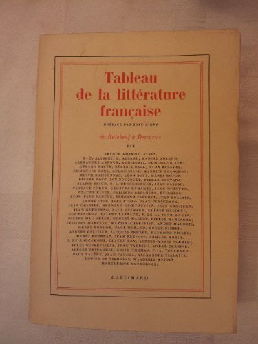 Couverture de De la litterature française, t1, de rutebeuf à descartes,