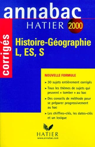 Annabac corrigés 2000 - histoire-géographie L, ES, S