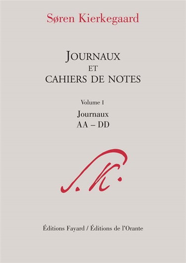 Couverture de Journaux et cahiers de notes. Vol. 1. Journaux AA-DD
